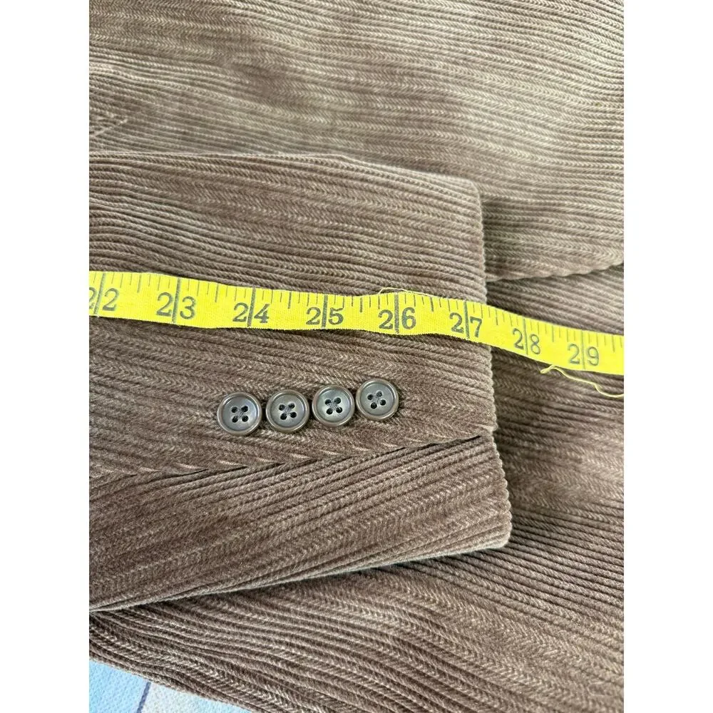 Dockers Corduroy Brown Blazer Sports Coat 46L Two Button Cotton Jacket